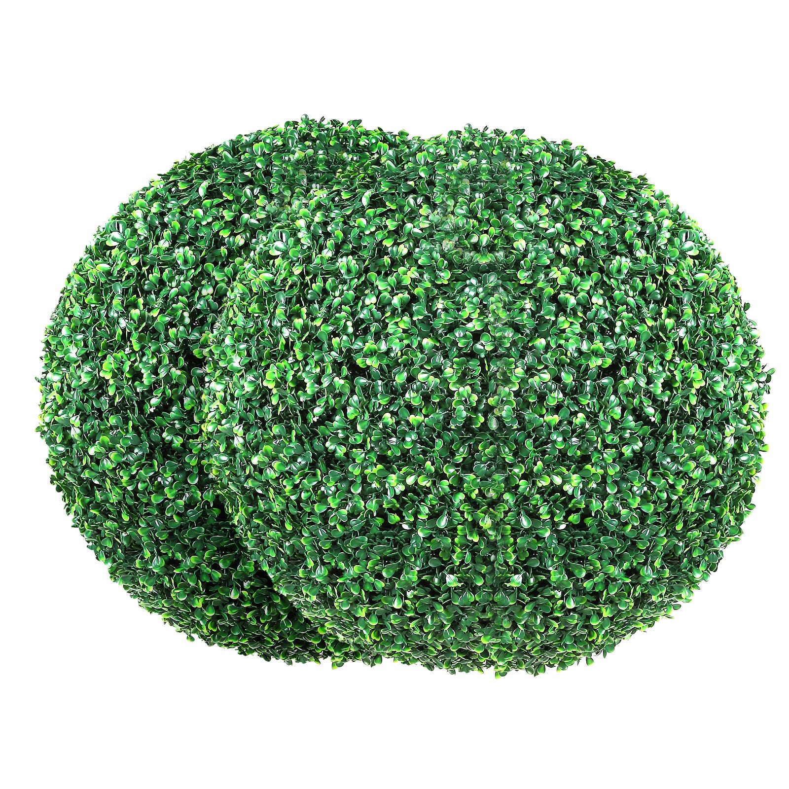 Artificial Topiary Boxwood Trees, 16 Inches Tall (Set Of 2), Ball-Shaped Topiary Plants, Year-Round Green Artificial Decorative Balls For Backyard, Balcony, Garden, Wedding, And Home Décor_voghion.com